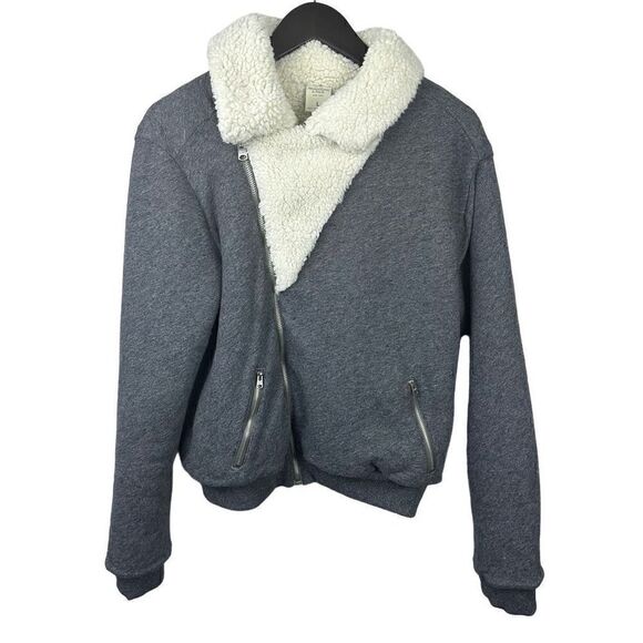 Abercrombie & Fitch Jackets & Blazers - ABERCROMBIE FITCH WOMENS TRISTEN REVERSIBLE MOTO Jacket teddy coat size large